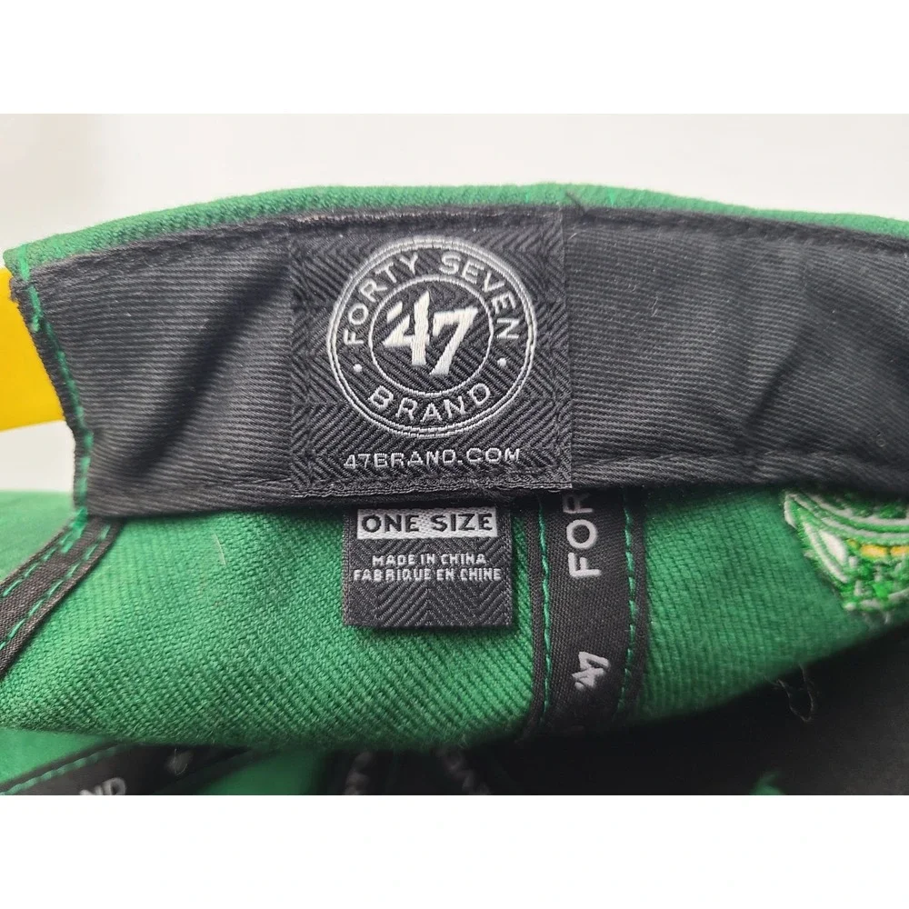 Boston Celtics 47 Brand Hardwood Snapback Hat Cap Wool‎ Blend NBA Green Yellow